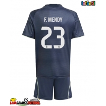 Camisa de Futebol Real Madrid Ferland Mendy #23 Equipamento Secundário Infantil 2025-26 Manga Curta (+ Calças curtas)